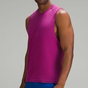 25. NWT Mens Lululemon Metal Vent Tech Sleeveless Tank Sonic Pink / Wild Berry